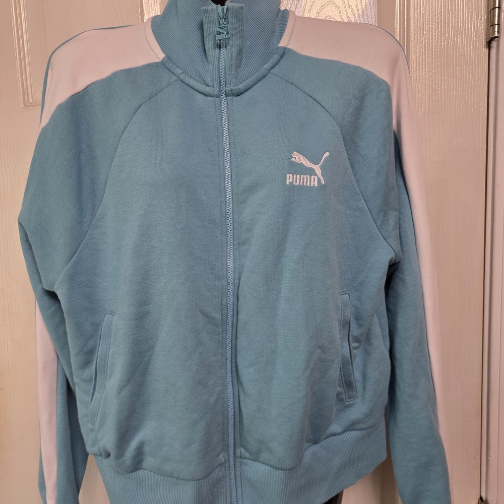 Puma Blue and White Track Jacket
